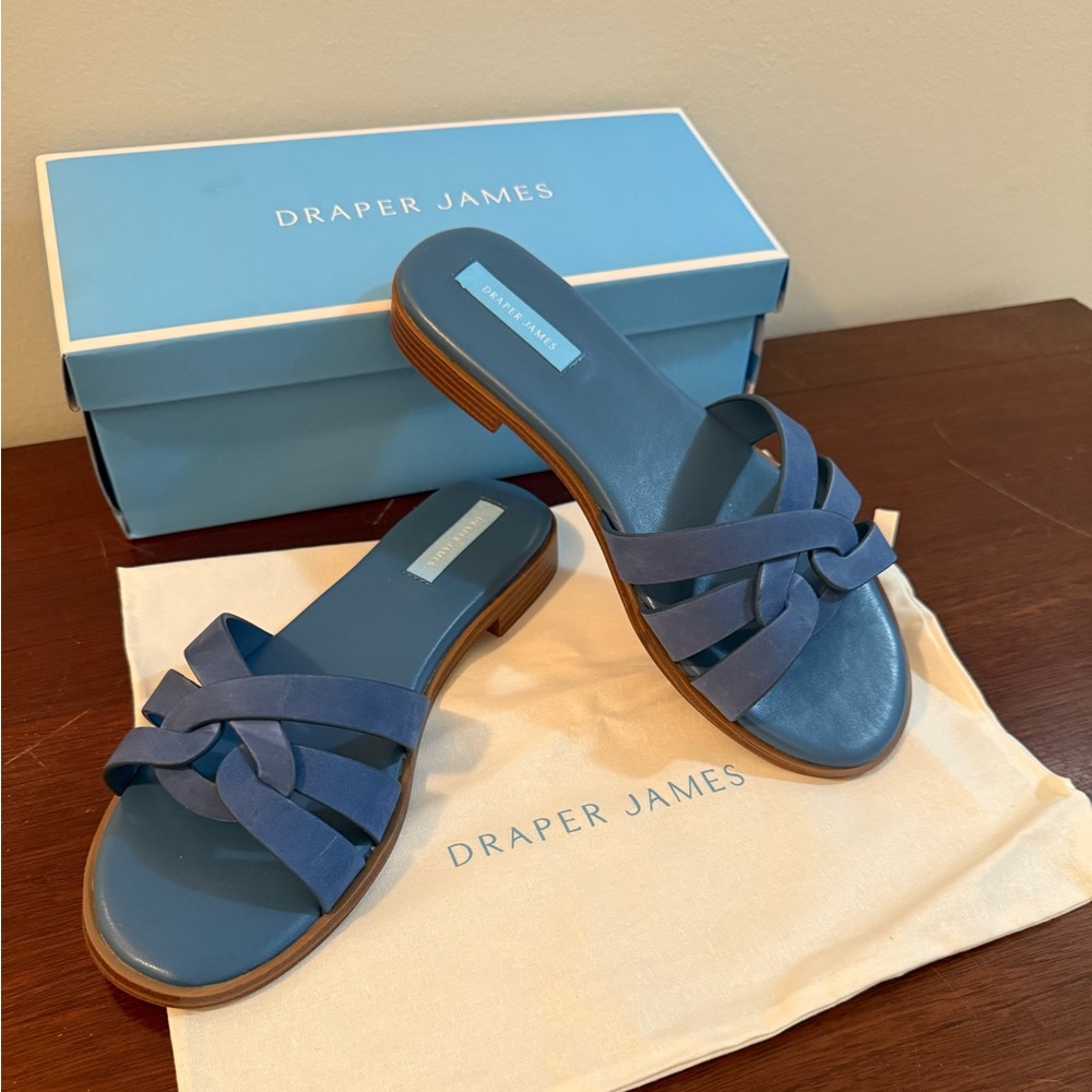 Draper James Navy Crisscross Sandals